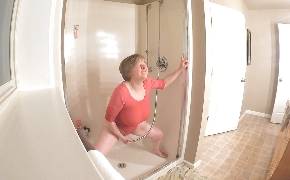 GILF masturbates in wet t-shirt #39