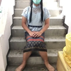 Dress Thai set  light blue