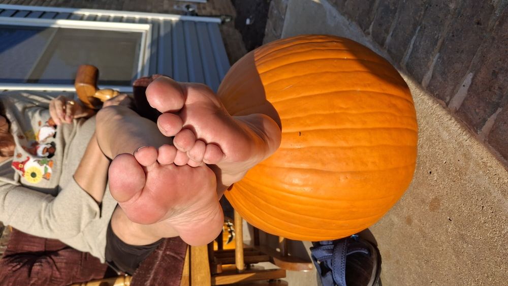 Pumpkin foot-stool #10