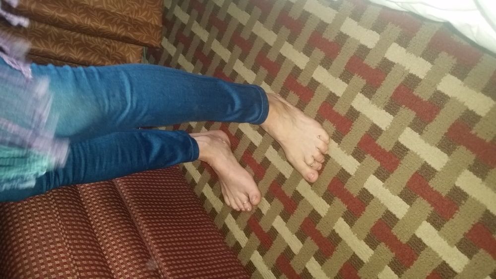 Taking feet pictures at a hotel #2