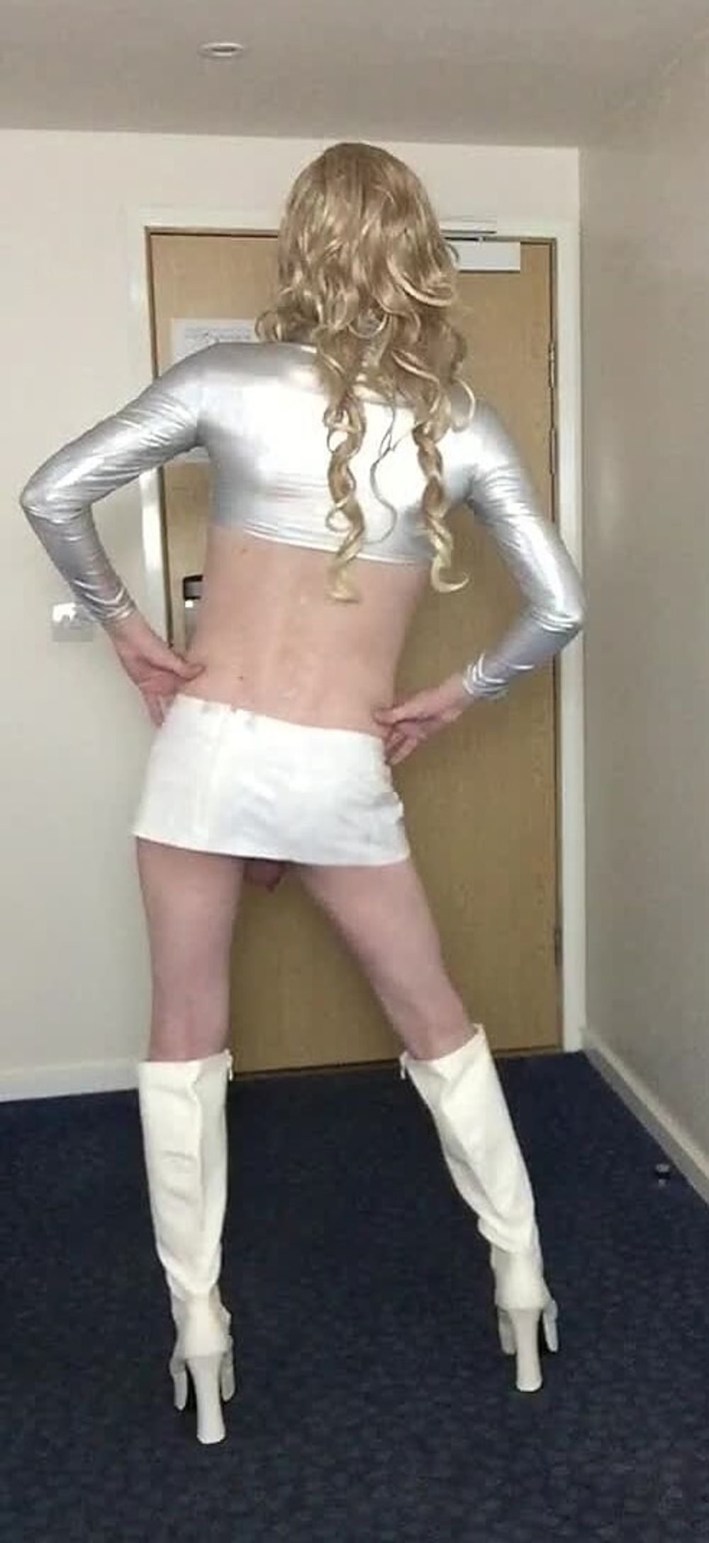 Sissy Sandra Poses In Silver #11