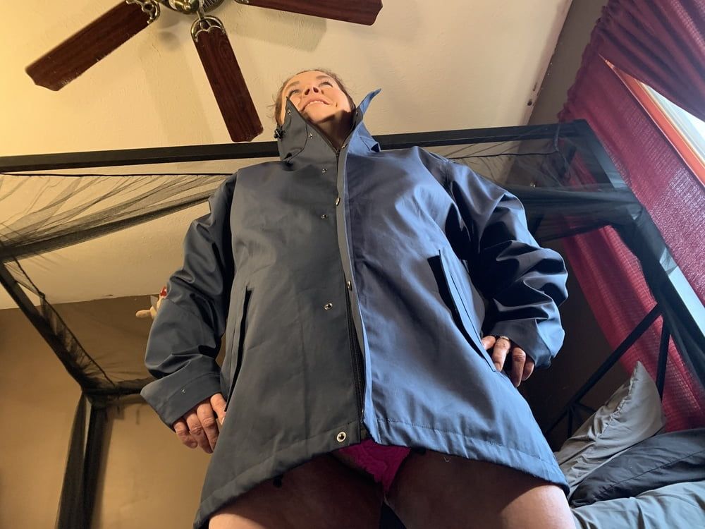 Sexy BBW Raincoat Slick Pussy #3