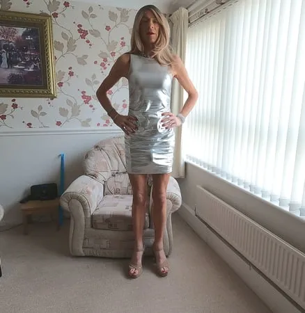     alessia travestita silver party dress         