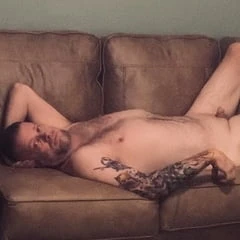 Naked on the couch