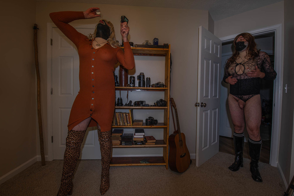 Crossdresser Jon Scarecrow composite photo shoot #22