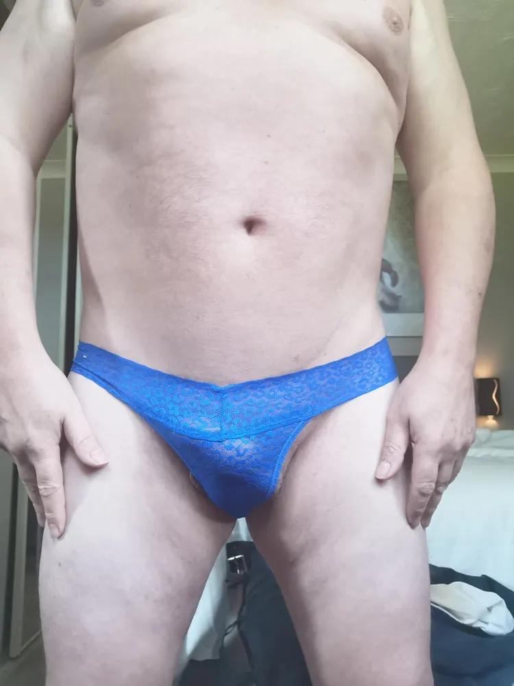 Blue thong 