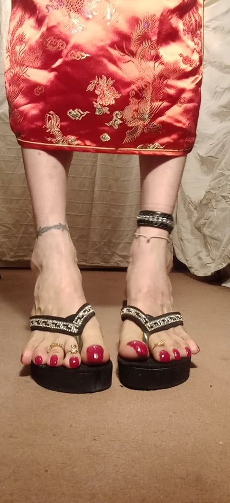 asian ts sexy feet in sandals, mules, high hells .  #21