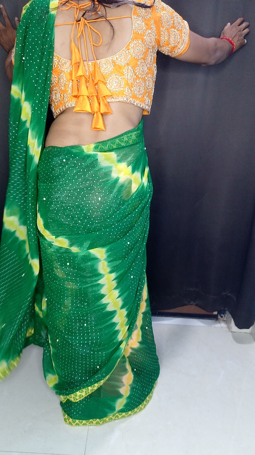 My stepmom last night wear this saree  #15