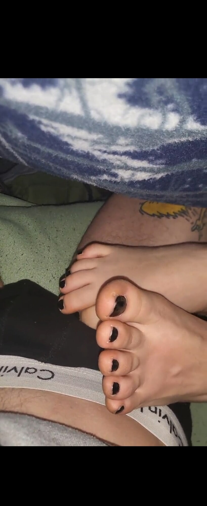 Footjob black nails  #10
