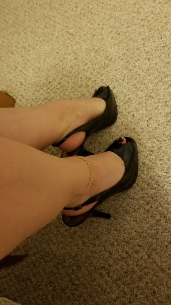 Playing in my shoe closet pretty feet heels flats milf  wife #27