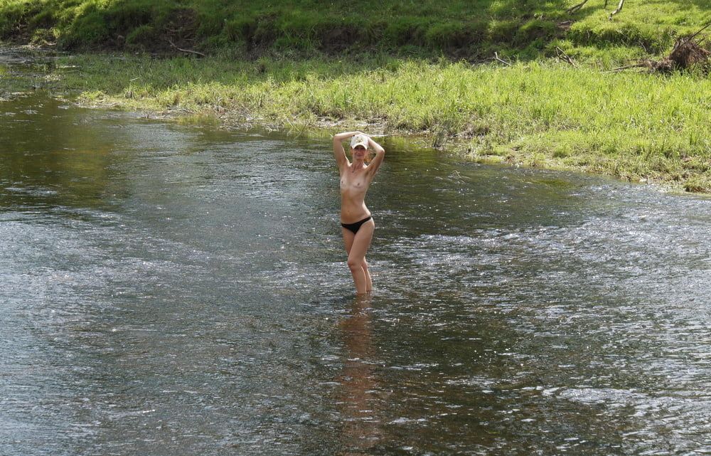 Nude in river&#039;s water #32