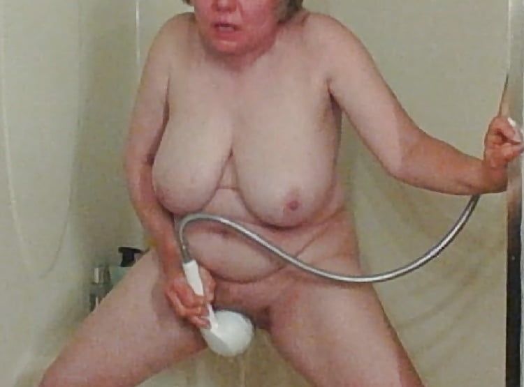 Mature MarieRocks tests a new shower sex toy #21