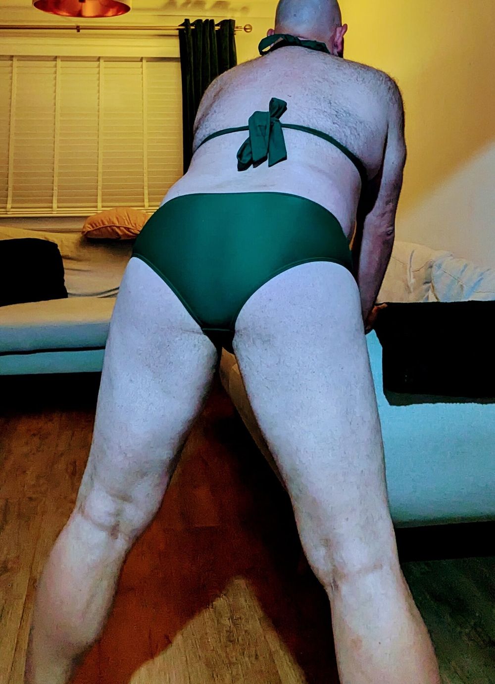 Wife&#039;s green bikini  #3