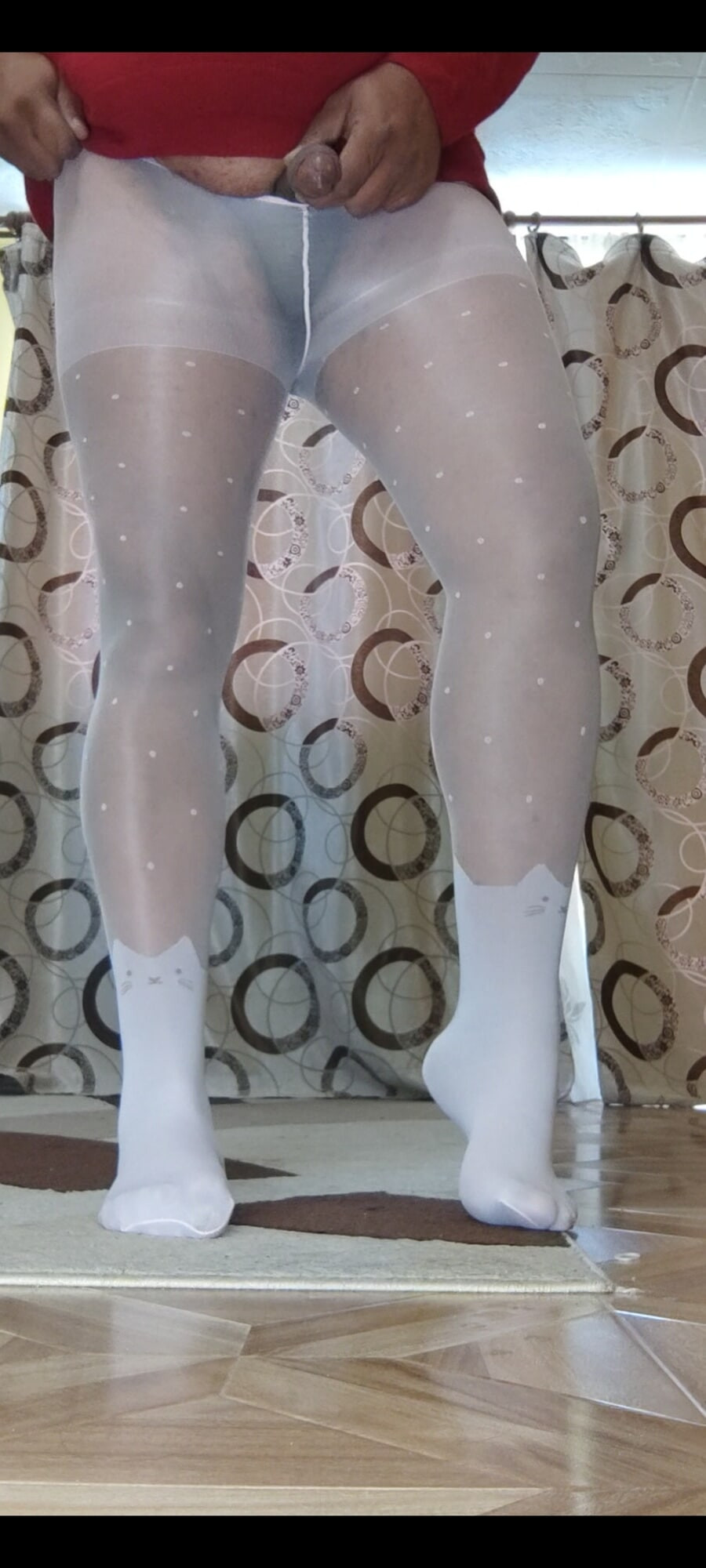 White pantyhose for teen #39