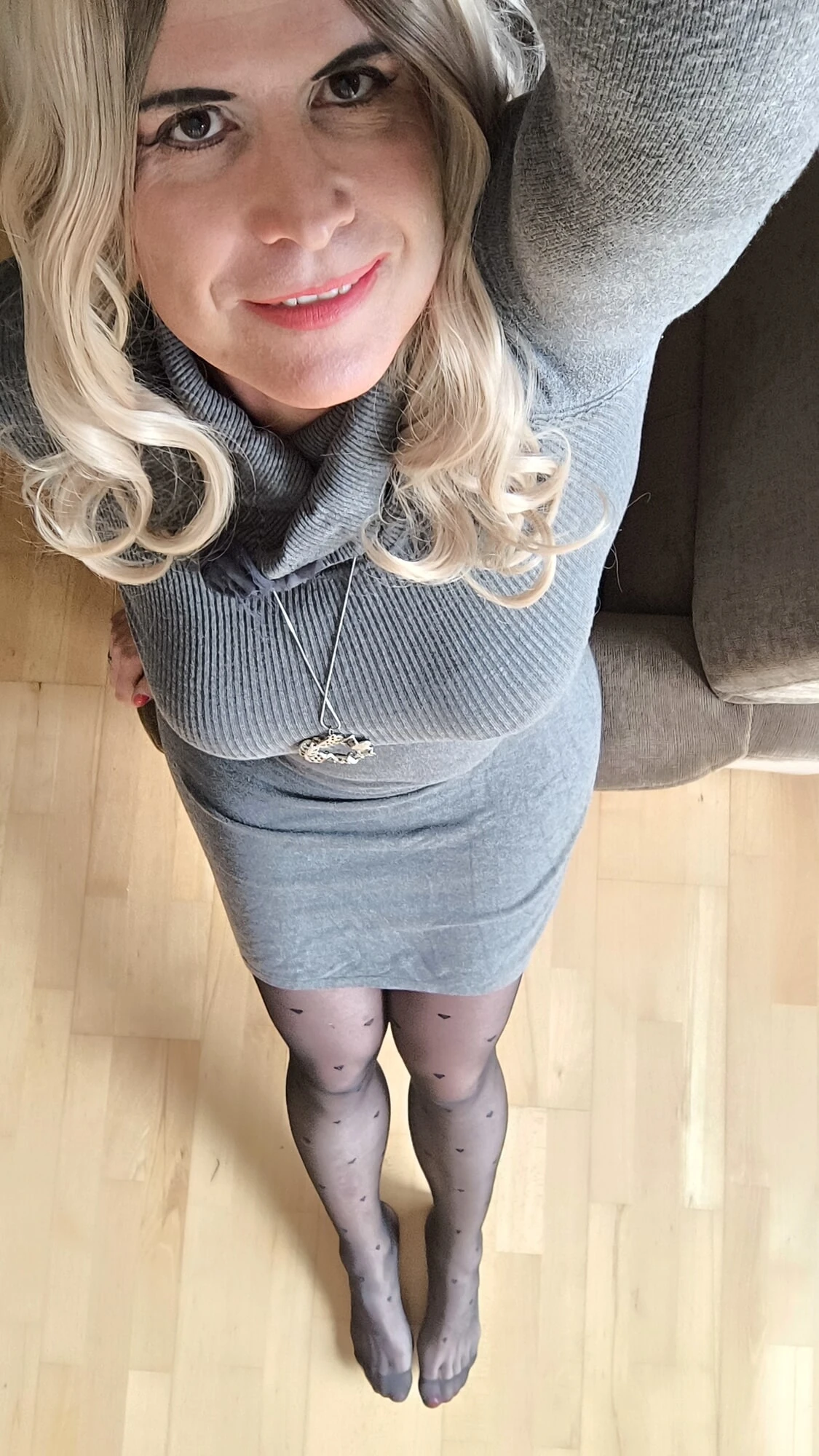 Grey sweater dress #7