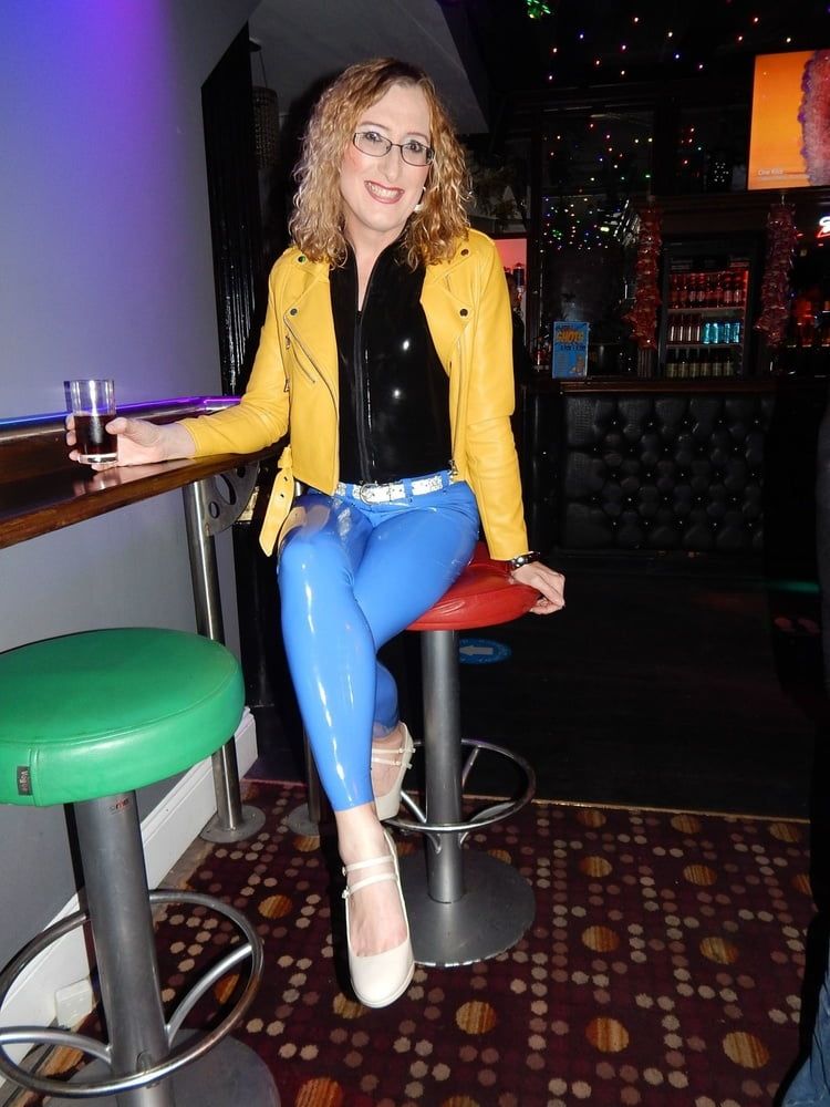 Latex Jeans and Top n the Pub #2