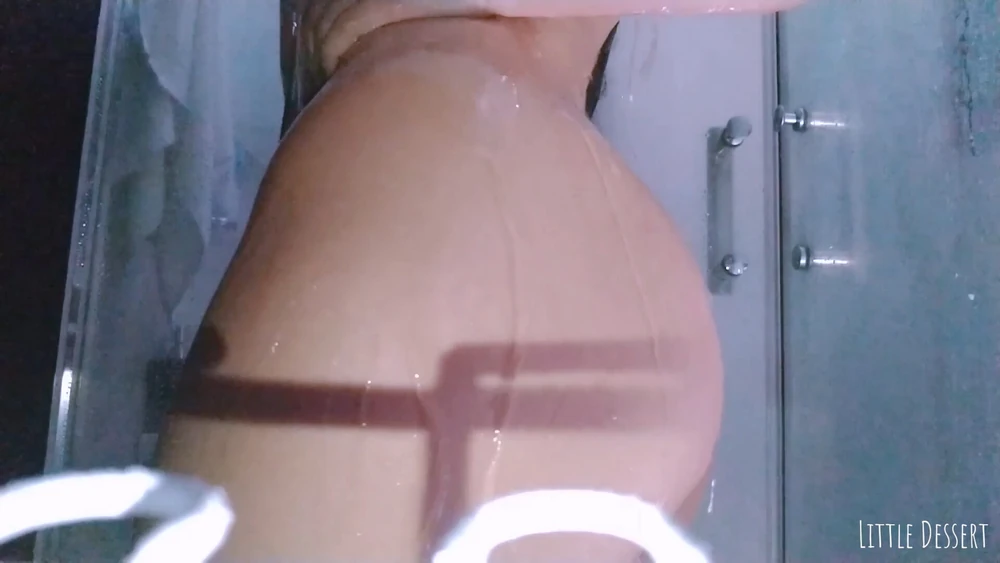 SEXY college girl in the shower SPANKING her ASS really HARD #31