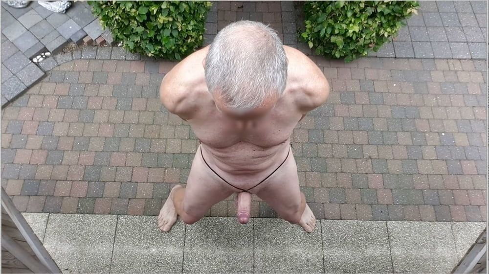 public outdoor exhibitionist bondage jerking show #15