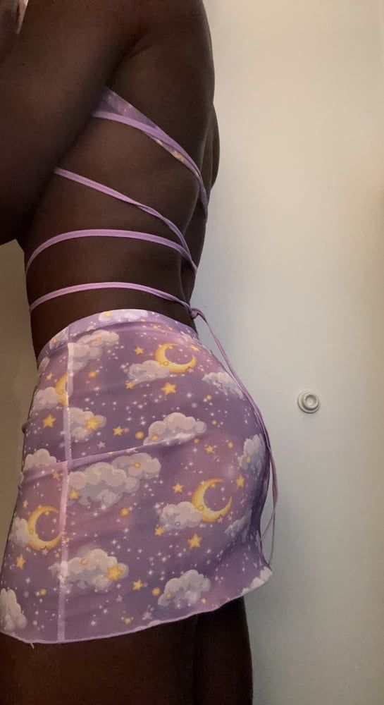 See through purple panties