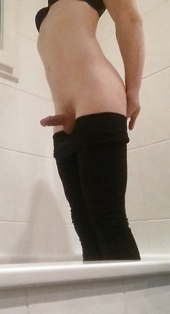 Horny in black leggings #9