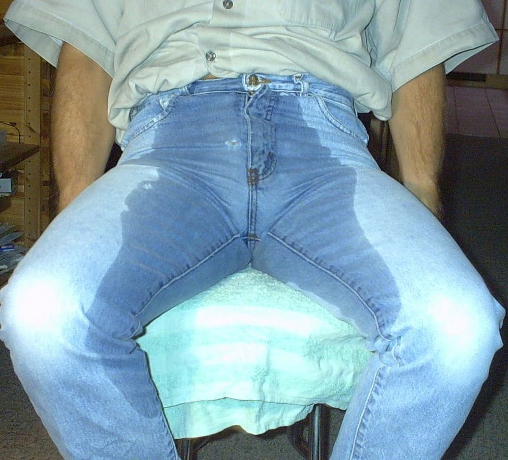tight jeans, cum stained and pissed #10