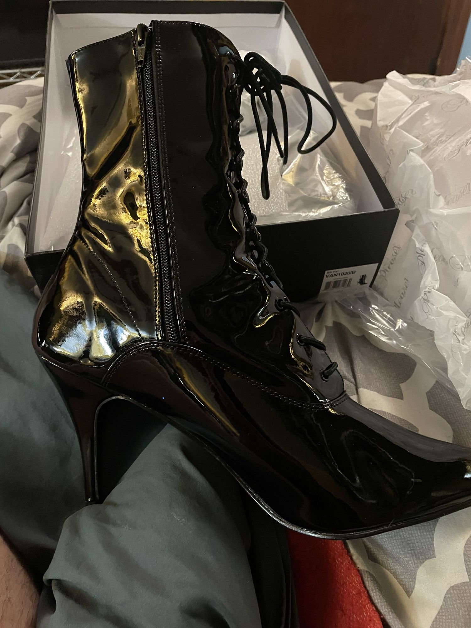 New Black Patent Boots w Dee&amp;amp;amp;#039;s delight #23