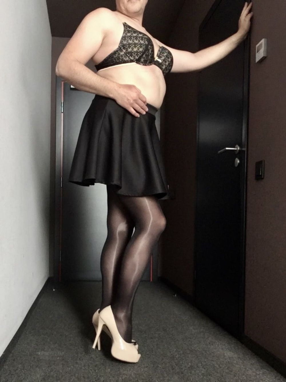 Shiny Black Pantyhose  #23