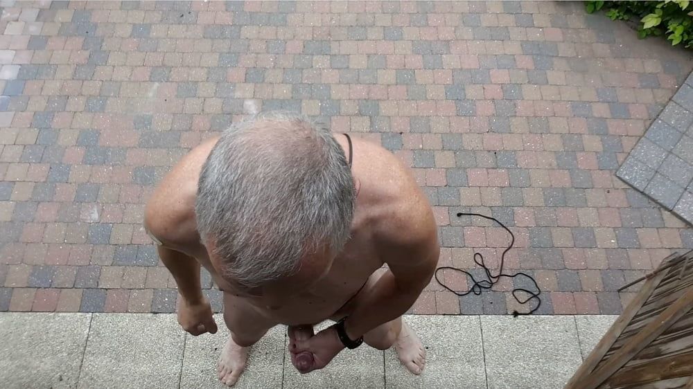 public outdoor exhibitionist bondage jerking show #51