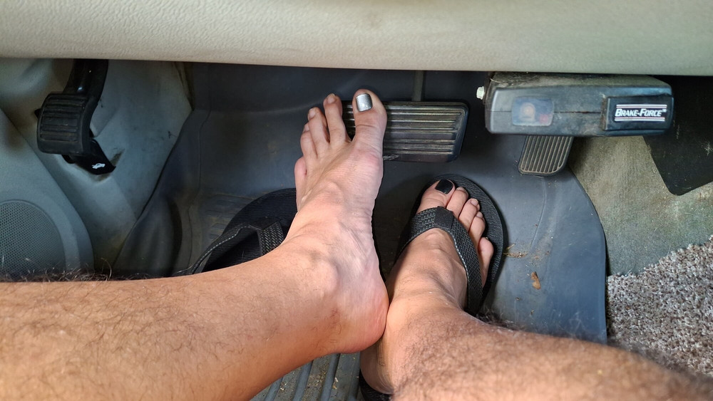 Pedal pumping with painted toes #11
