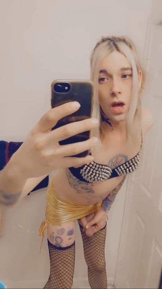 Sexy Gold Miniskirt Slut #52