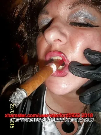 slut smoking cigars          