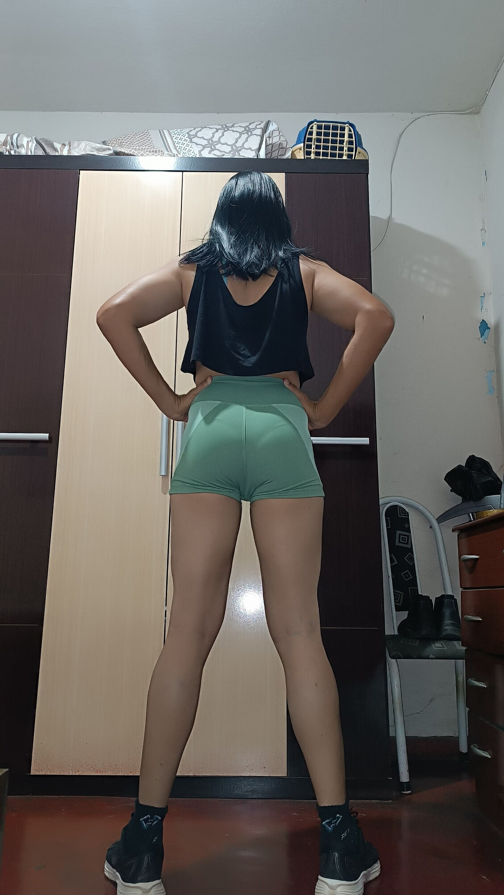Cute Short Gym Green  #6