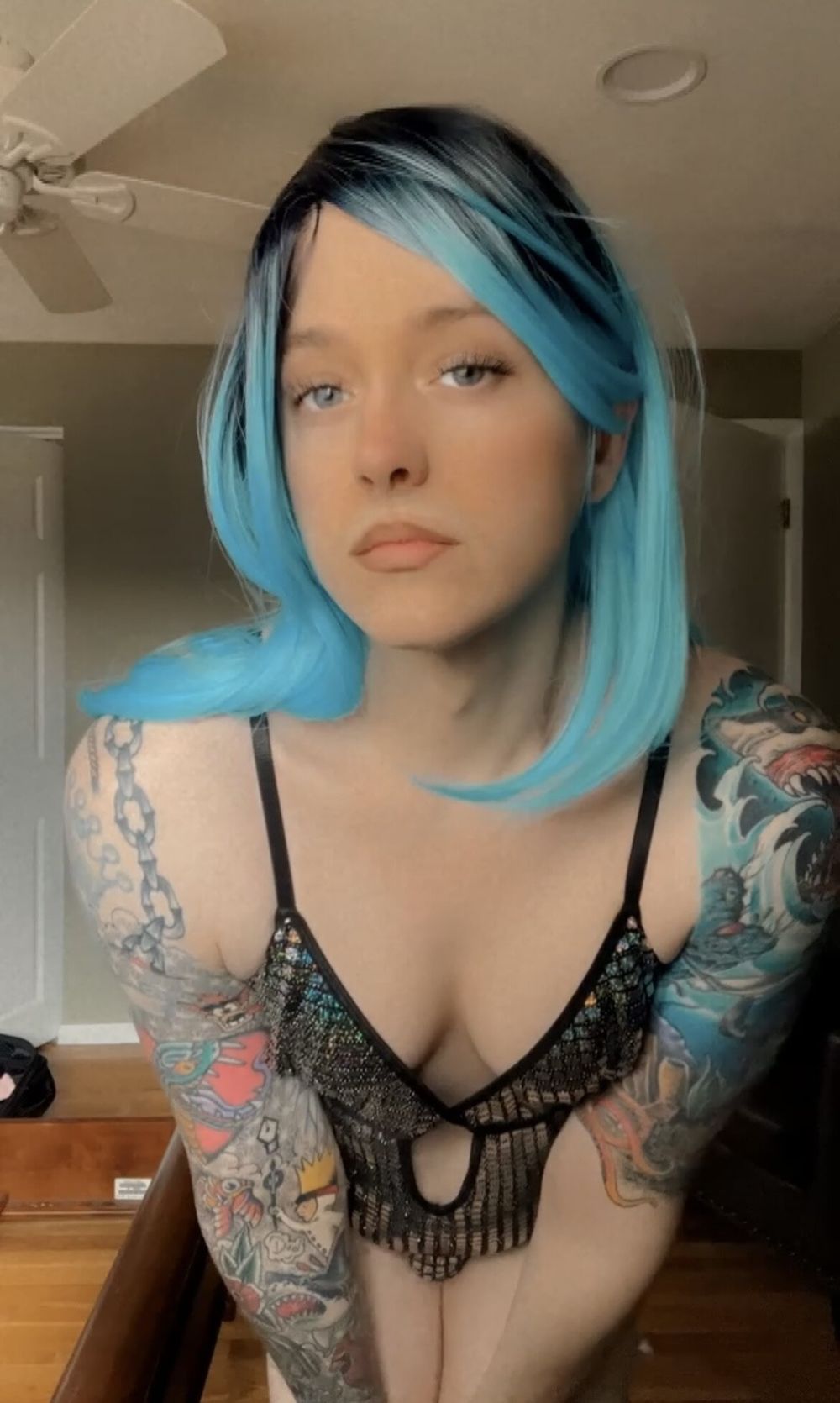 Sexy blue hair Femboy Deanna #45