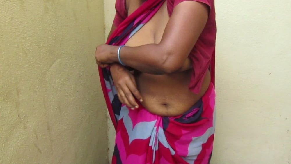 tamil aunty standing to show her boobs  very hot #7