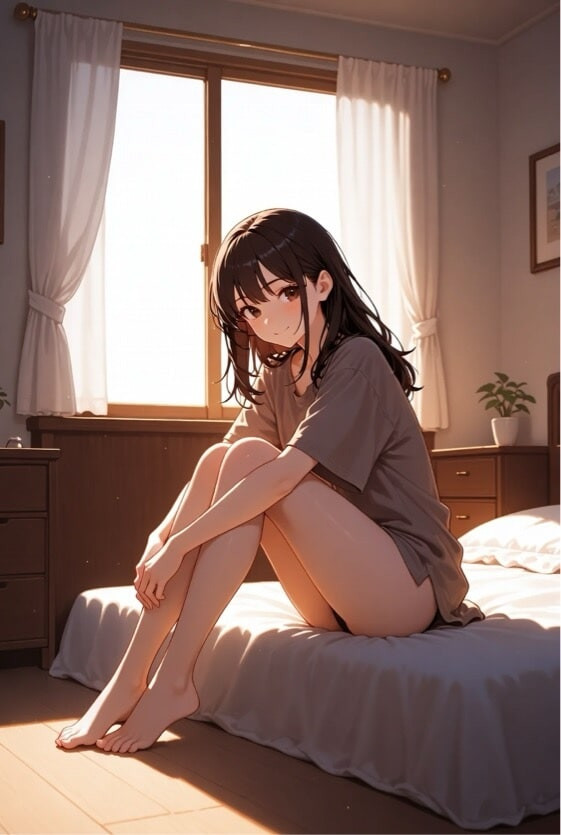 Seductive 2D anime waifu – AI animation #16