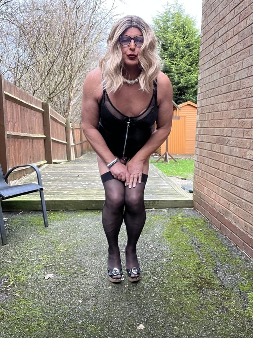 Amateur crossdresser Kellycd2022 sexy milf stockings pvc #20