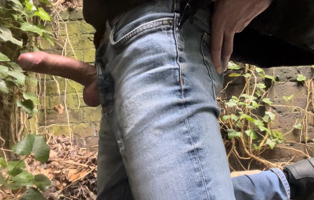 Huge cumshot outdoors #5