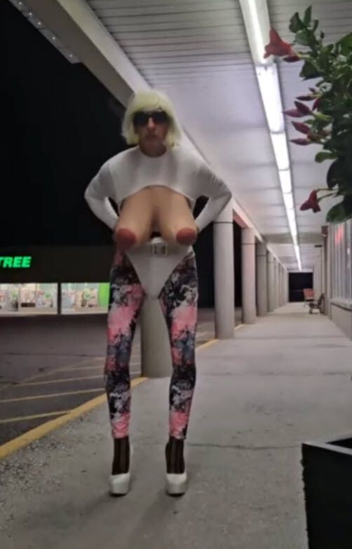 DeeDee69 Slut IN Body Suit in Public