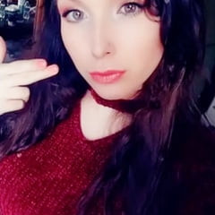 Posing in a red sweater and nude for my 70F lesbian landlord