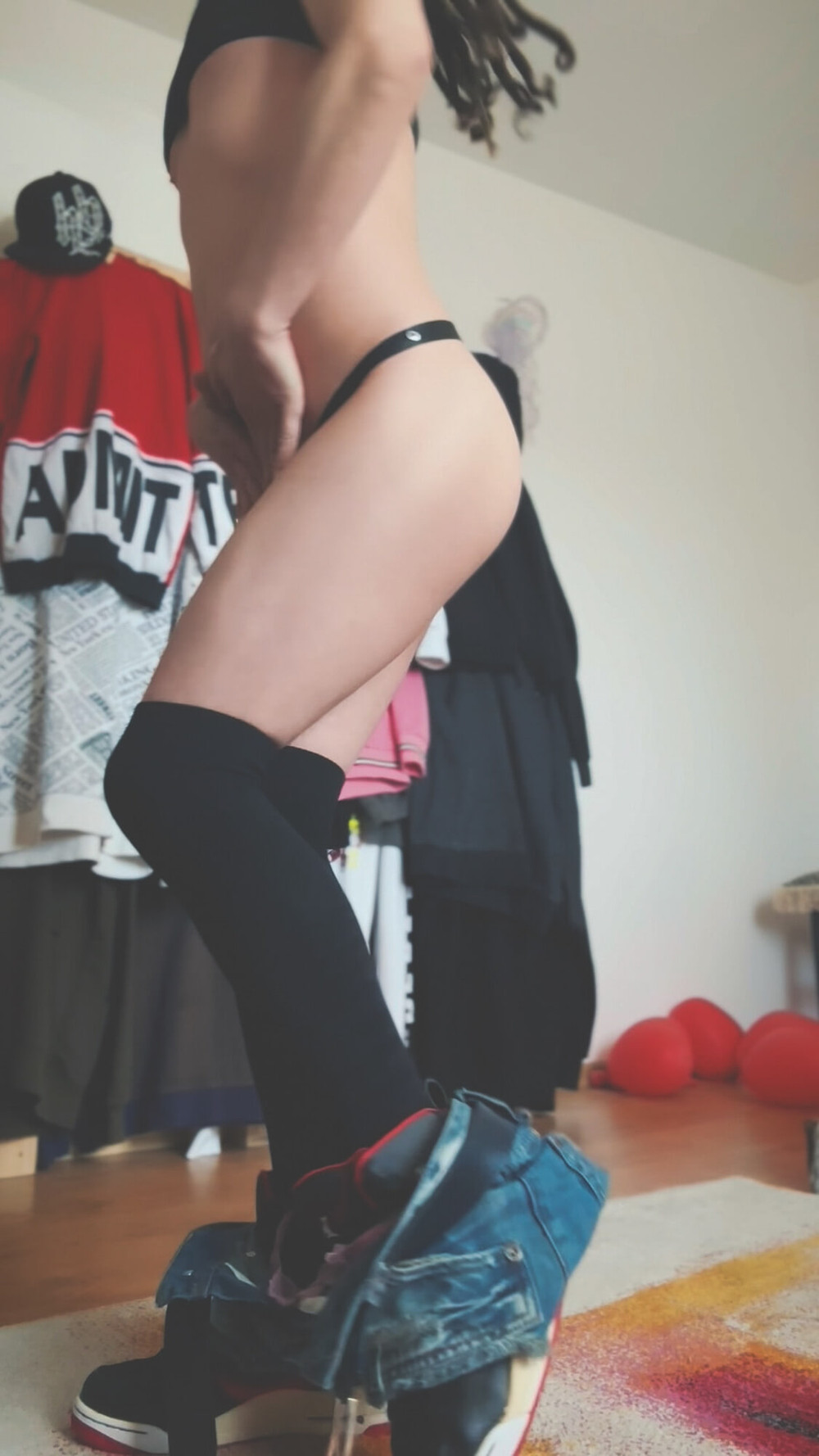 Femboy cute outfit and flat chastity cage #25