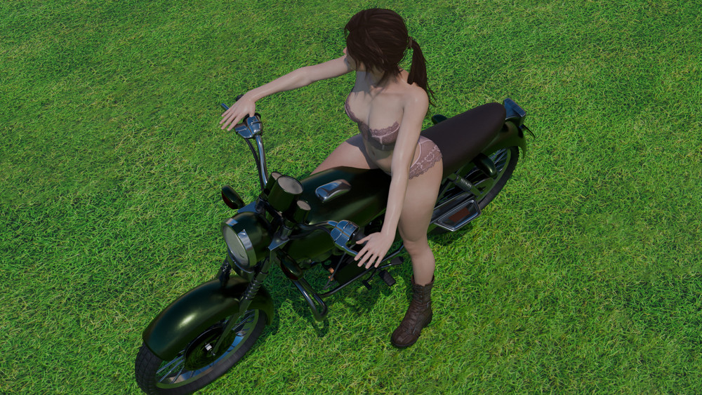 nude girl in bike #3