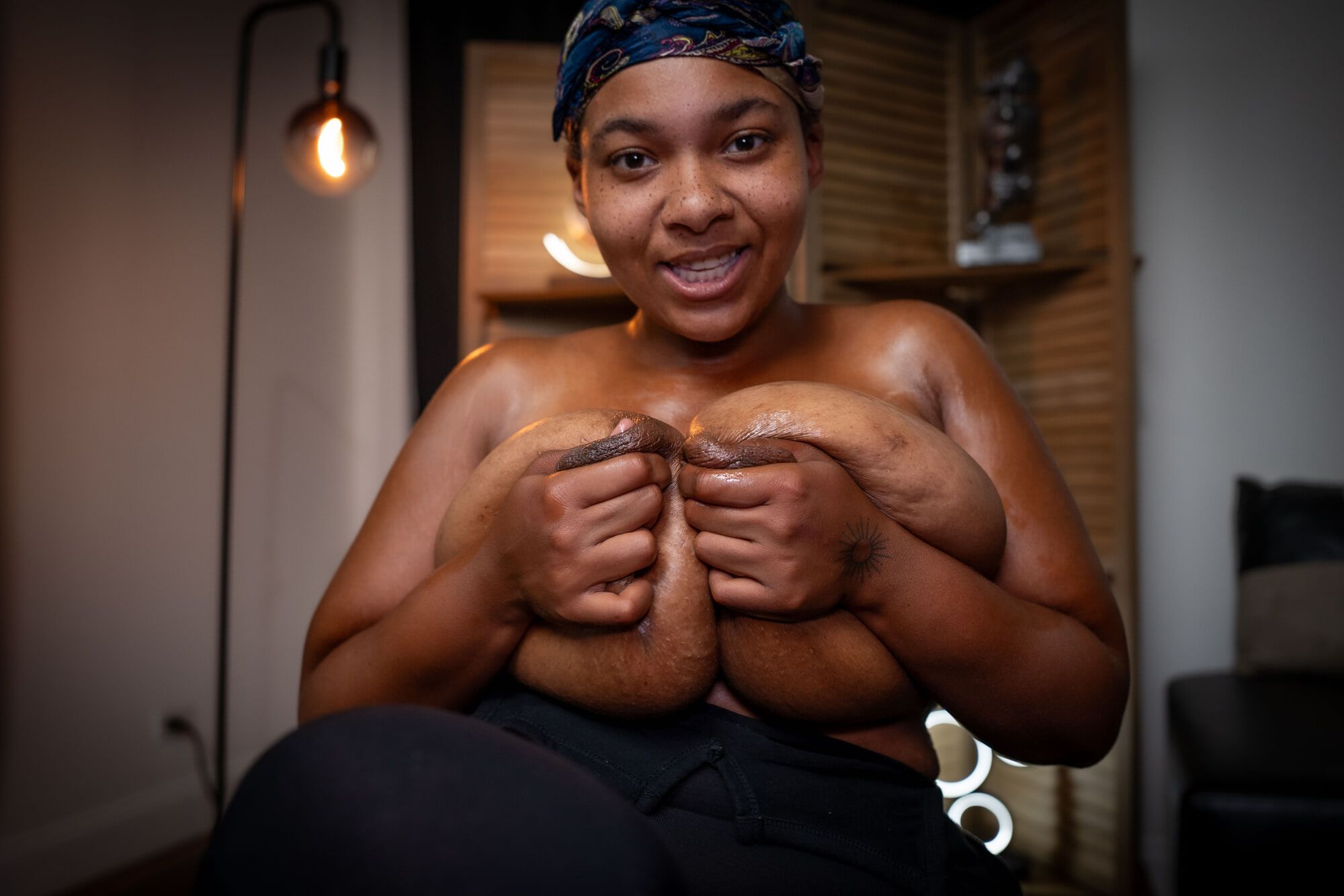 Cute BBW Amateur Shows Her Big Saggy Tits #26