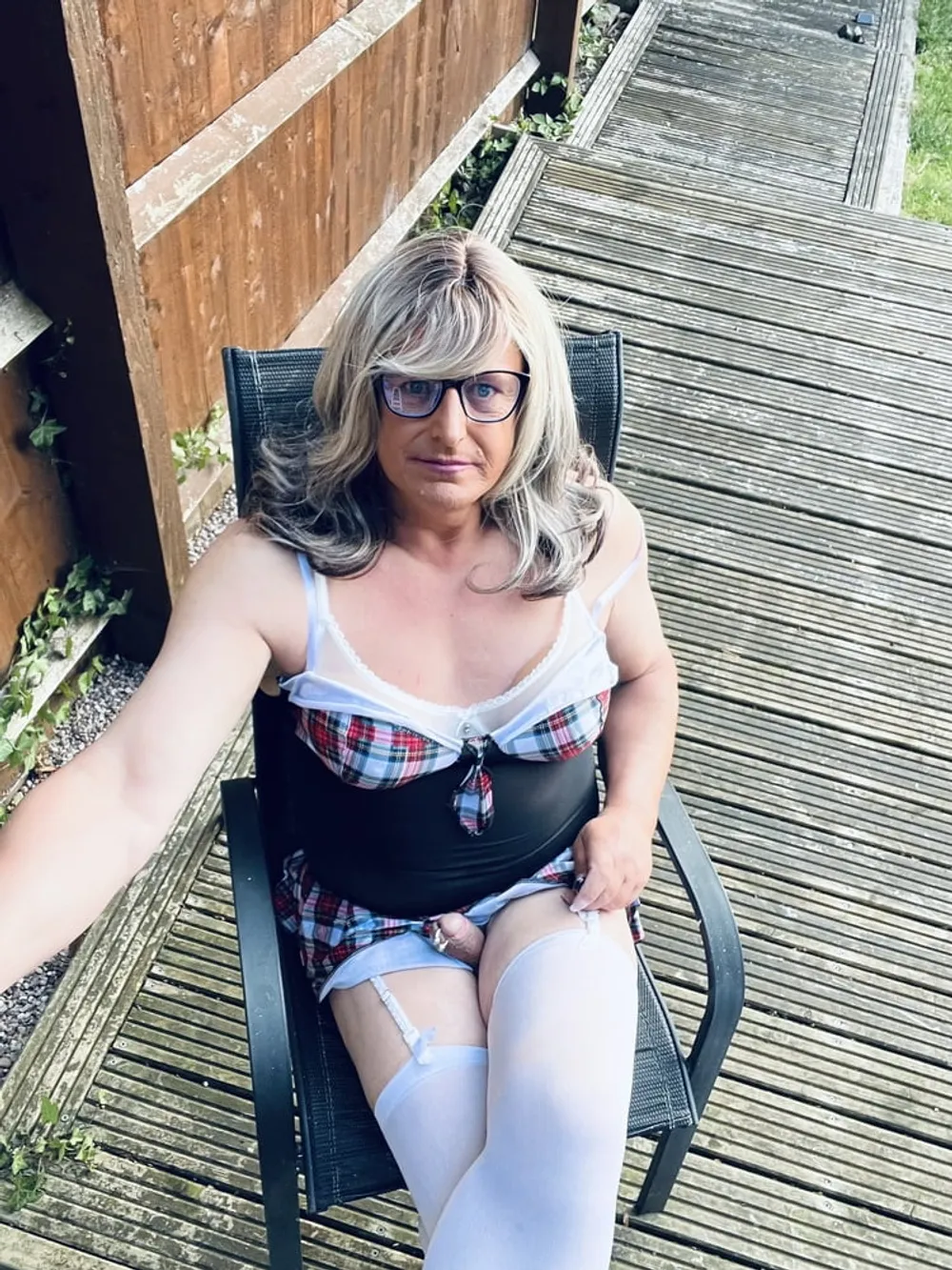 Crossdresser Kellycd2022 in the woods  #2