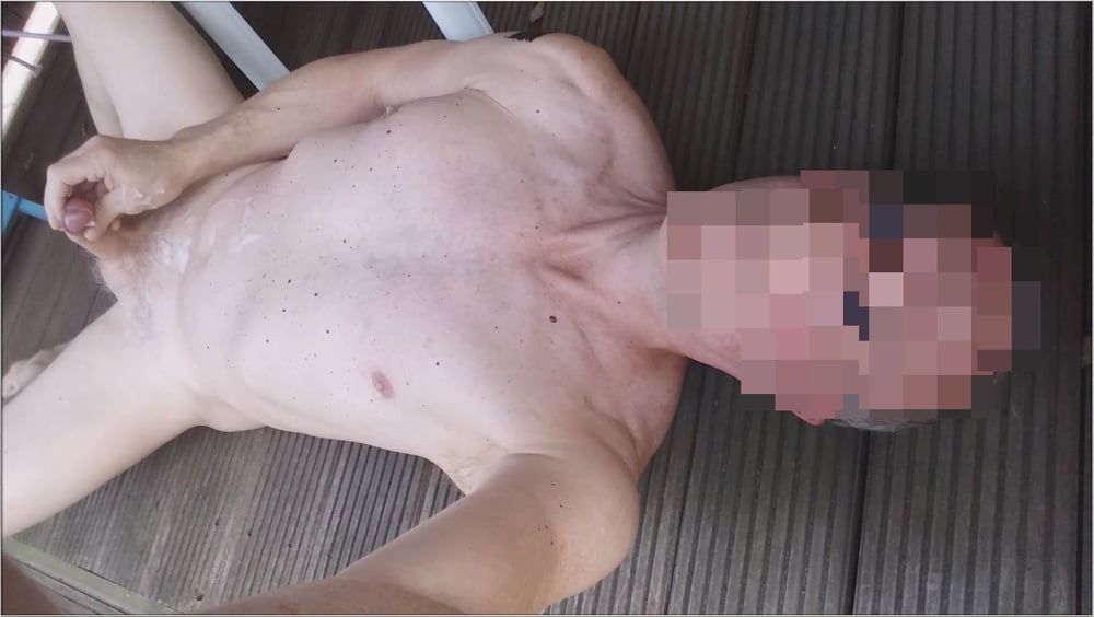 public outdoor exhibitionist twink shooting cum on belly  #48