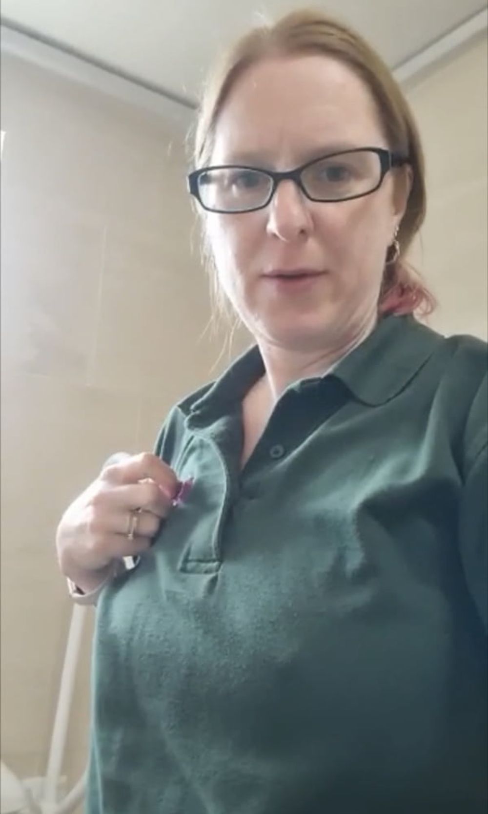 Step Mom in work uniform no bra #4