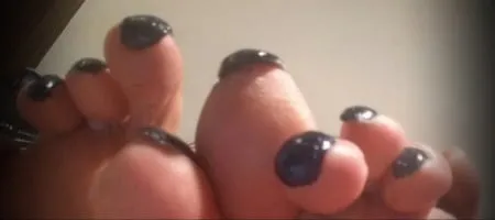 asian ts black toenails and fishnet         