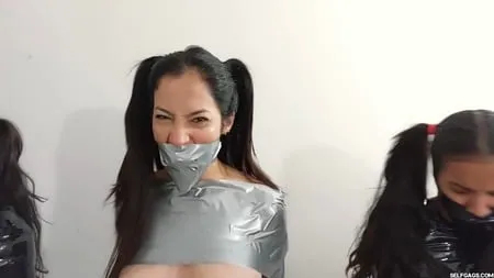 mummified milf and her two girls selfgags         