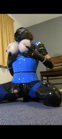 alison in rubber         