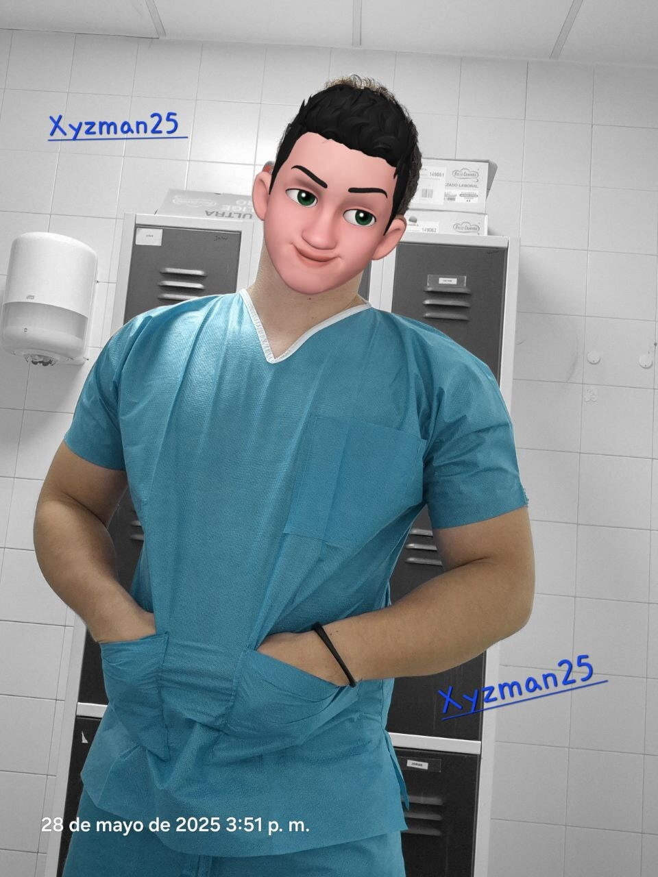 with my work uniform
