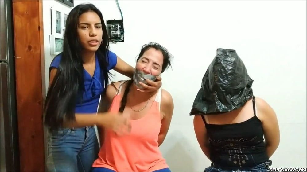 Two Women Bagged And Gagged - Selfgags #18